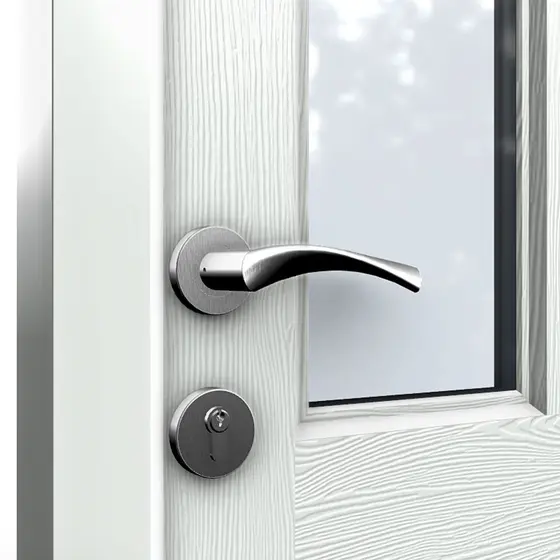 Curved rose composite door handle